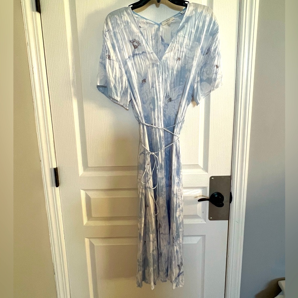 Vince blue and white maxi dress